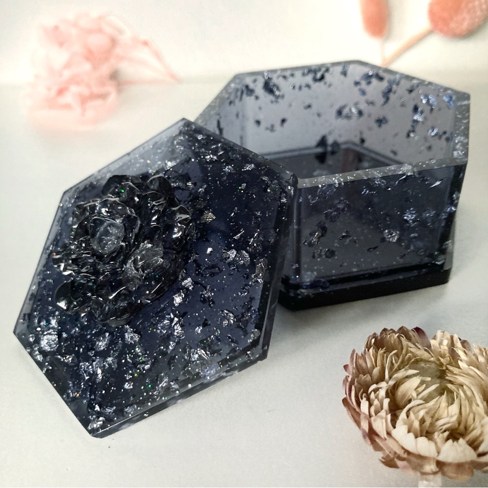 Hand Crafted Black Jewelry Organizer Box